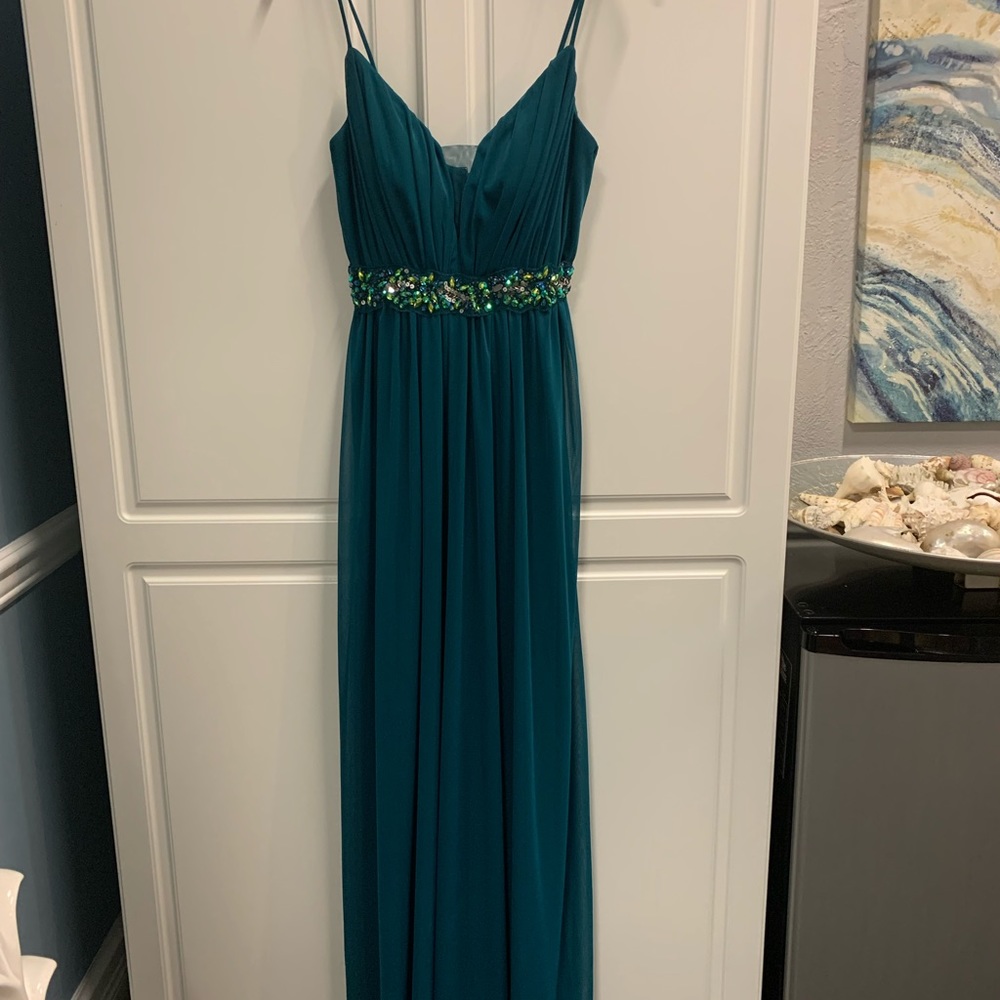 Teezeme Emerald Green Grecian Gown